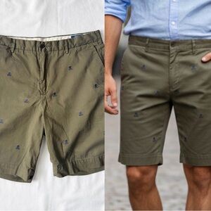 RARE Polo Ralph Lauren Skull & Crossbones Embroidered Preppy Shorts  36